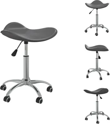 Produktbild von vidaXL Esszimmerstuhl Drehbar Grau Kunstleder -  Esszimmerstühle