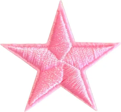 Produktbild von Stern-Sternchen-Emblem-Aufnäher zum Aufbügeln, Rosa