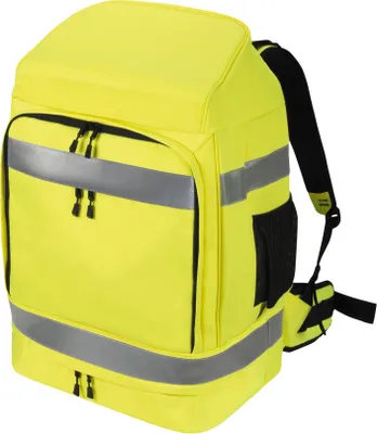 Produktbild von DICOTA Hi-Vis - Rucksack - 65 Liter - Thermoplastisches Polyurethan (TPU), 600D RPET - Gelb