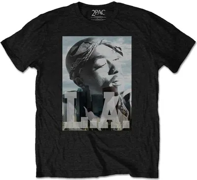 Produktbild von Tupac Shakur - "LA Skyline" T-Shirt für Herren/Damen Uni RO6350 (XXL) (Schwarz)