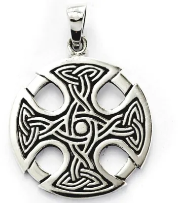 Produktbild von keltisches Kreuz mittel Schmuck Anhänger 925er Silber Kreuze 27x38mm