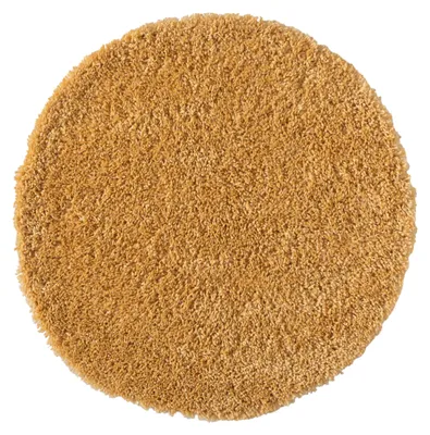 Produktbild von MY-RUG Teppich, Hochflorteppich Shaggy Star, 100x100, gelb , leicht glänzend, extra flauschig, rund