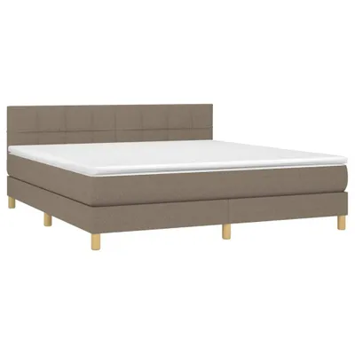 Produktbild von vidaXL Boxspringbett mit Matratze Taupe 180x200 cm Stoff
