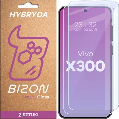 Produktbild von 2x Flexibles Hybridglas für Vivo X300, Bizon Glass Mule Duo