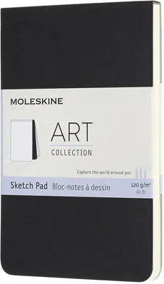 Produktbild von Moleskine Skizzenblock Pocket/A6, 120g-Papier, Schwarz