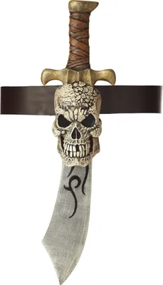 Immagine prodotto di Spada pirata con porta teschio, colorata 53 cm