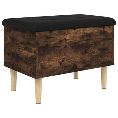 Immagine prodotto di Panca con vano portaoggetti rovere fumé 62x42x46 cm materiale a base di legno