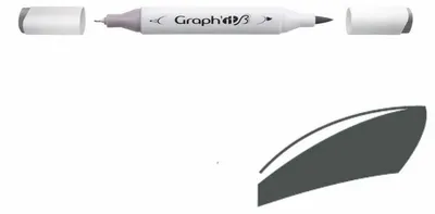 Imagen del producto de Lápiz delineador GRAPH'IT de doble punta, Brush & Chisel, gris neutro 7