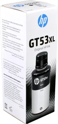 Produktbild von HP GT53XL, Original, Tinte auf Pigmentbasis, Schwarz, HP, HP Smart Tank 502, 514, 515, 516, 517, 519, 532, 559, 570, 615, 617, 651, 1 Stück(e)