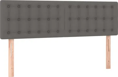 Produktbild von vidaXL Kopfteile Grau 144x5x78/88 cm Kunstleder