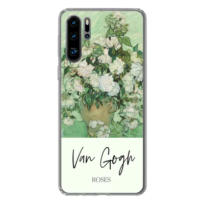 Produktbild von MuchoWow® Handyhülle Schutzhülle Hülle für Huawei P30 Pro Malerei - Blumen - Van Gogh Silikon Softcase Handy Hülle - Schutzdeckel