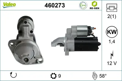Produktbild von VALEO 460273 Starter Anlasser 1,4kW für AUDI 80 Limousine (8C2, B4) 12V