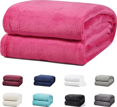 Produktbild von Kuscheldecke 150x200 cm Rosa 771 Gr Wohndecke Fleecedecke Sofadecke Flauschige Winter Decke
