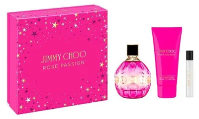 Immagine prodotto di Jimmy Choo Jimmy Choo Rose Passion Set regalo - 100 ml Eau de Parfum Spray + 7,5 ml Eau de Parfum + 100 ml Body Lotion - Set regalo per donne