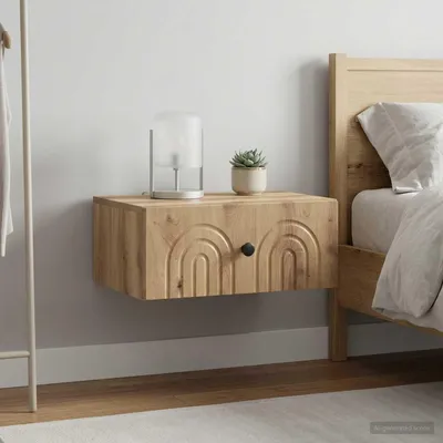 Produktbild von vidaXL Wandmontierter Nachttisch 2 pcs Artisan-Eiche 49 x 34,5 x 20 cm