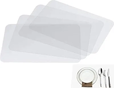 Immagine prodotto di Tovaglietta trasparente - Resistente al calore - Durevole - 1 pezzo - PP - 45 x 30 cm