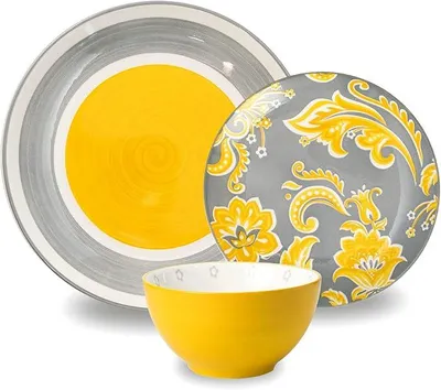 Imagen del producto de Silecomplaza: Juegos de platos y cuencos de cerámica, juegos de platos de porcelana, juego de platos para 4 personas