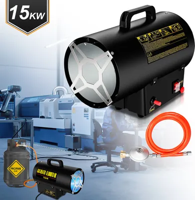 Produktbild von Yakimz 15KW Gasheizgebläse Gasheizer für Gasflasche Gasdruckregler Bauheizer 700mbar Gasheizgerät Heizkanone