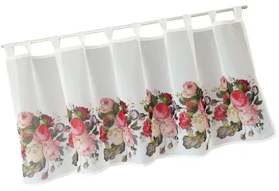 Image de Rideau disque Organza Passants Roses multicolores 150 x 60 cm