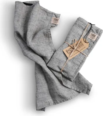 Produktbild von Lovely Linen Linen Misty Platzset Leinen natural black ( 1 Stück )