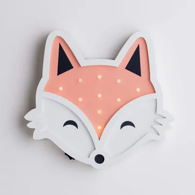 Produktbild von Lights4fun 10er LED Fuchs Kinderzimmer Nacht Licht warmweiß Timer Batteriebetrieb 25cm