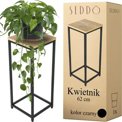Image de Support pour plantes, pots, métal, support pour fleurs debout, hauteur 62 cm