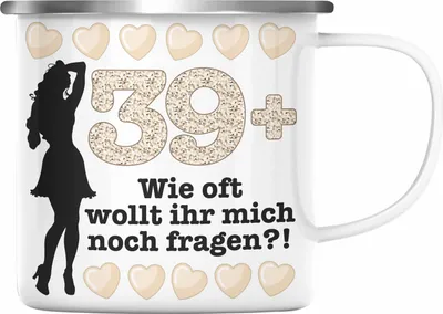 Produktbild von Trendation - 40. Geburtstag Frauen Emaille Tasse Geschenk Geschenkidee 40er Geburtstag Spruch Perfektion Mama Mutter (Silber)