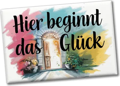 Produktbild von Hier beginnt Glück Souvenir Souvenir Magnet