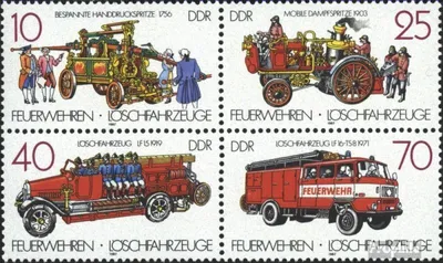 Produktbild von Briefmarken DDR 1987 Mi 3101-3104 Viererblock (kompl.Ausgabe) postfrisch Feuerwehr