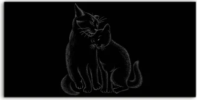Produktbild von Coloray Canvas 140x70  Wandbild Leinwand Bilder Wand Kunst Katzenliebhaber für Tattoo