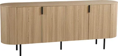 Image de Buffet Lagos - 200 x 45 x 80 cm - 4 portes -Reproduction chêne