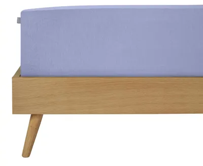 Produktbild von SCHIESSER Spannbettlaken Elli | Einfarbig | 97/3 | 97 % Baumwolle, 3 % Elasthan | 100x200 cm (geeignet für Matratzen 90x190 cm bis 100x220 cm, Matratzenhöhe bis 25 cm) | Lavendel