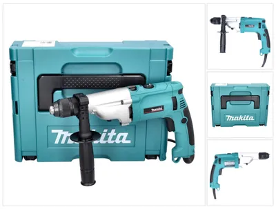 Obrázek produktu pro Makita HP2071J, Rychloupínací, Černá, Modrá, Stříbrná, 1,3 cm, 2900 ot/min, 4 cm, 1,6 cm