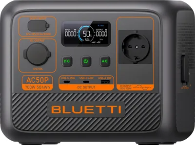 Produktbild von PowerOak Bluetti AC50P, Lithium-Eisen-Phosphat (LiFePO4), AC, 504 Wh, 700 W, 600 W, 1050 W