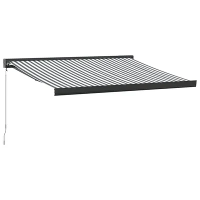 Produktbild von vidaXL Markise Einziehbar Anthrazit & Weiß 3,5x2,5 m Stoff & Aluminium
