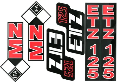 Immagine prodotto di Set: adesivo, set completo - per MZ ETZ125