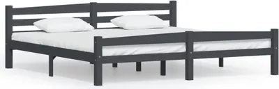Immagine prodotto di Giroletto senza Materasso Grigio Scuro 200x200 cm Legno Pino