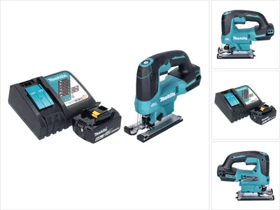 Obrázok produktu pre Akumulátorová vahadlová priamočiara píla Makita DJV 184 RG1 18 V bezkartáčová + 1x akumulátor 6,0 Ah + nabíjačka