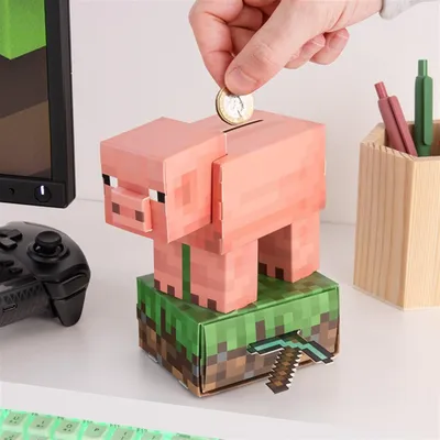 Obrázok produktu pre Skarbonka Minecraft do samodzielnego złożenia - Skarbna Świnka 27x21 cm