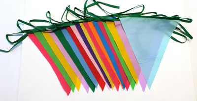 Produktbild von Wimpelkette Wimpel Band Girlande 10m Lang Bunt Fasching Feiern Dekoration Grün