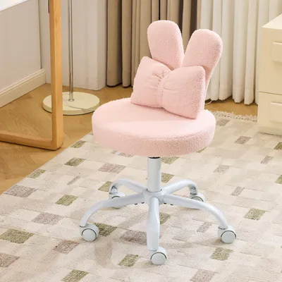 Produktbild von FCH Kaninchenohren-Design Drehstuhl, Homeoffice Stuhl,Schreibtischstuhl, 360°,rosa