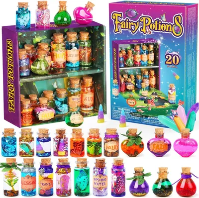 Productafbeelding van Mostof DIY Feeën toverdrankjes set voor kinderen - Mix 20 magische tovenaarsdrankjes met energieke - Creatief cadeau