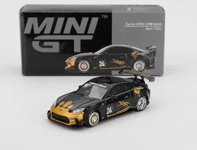 Produktbild von Toyota GR86 LBNation Schwarz / Gold - Mini GT 1:64