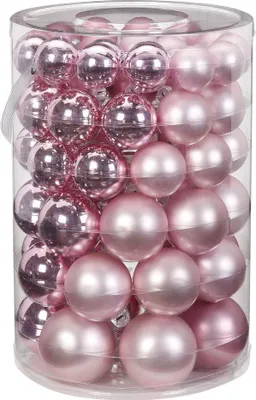 Produktbild von Weihnachtskugeln 60 Stk 4,5,6,7cm Pink Blush
