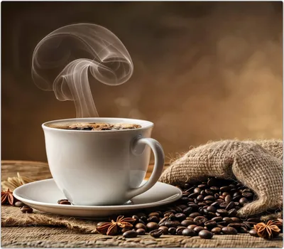 Produktbild von Spritzschutz Herdabdeckplatte Schneidebrett aus Glas Kaffeegenuss 1-Teilig (60x52cm)