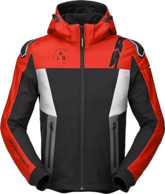 Produktbild von Spidi Warrior Motorrad Hoodie, schwarz/rot, L
