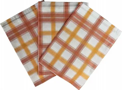 Zdjęcie produktu dla Ściereczka Bambus 50x70 cm Kostka średnia pomarańczowa 3 szt.