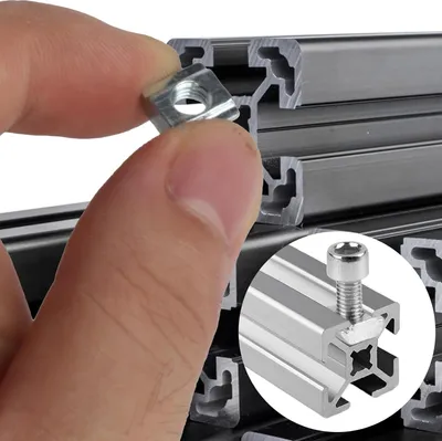 Produktbild von Groefmoeren M5 6 Typ B Sleufmoeren T-Moer für Aluminium Profil Extrusion Sleuf 2020-Serie - 40 Stück