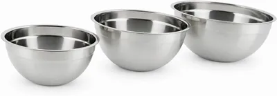 Produktbild von 3er Set esmerina® Schüsseln, Ø 18cm, 22cm, 26cm, Edelstahl