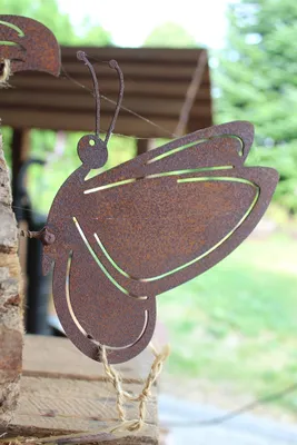 Produktbild von Gartenfigur Schmetterling Edelrost